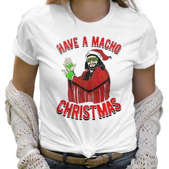 Randy Macho Man Savage Have A Macho Christmas Graphic Women T-Shirt | Favorety CA