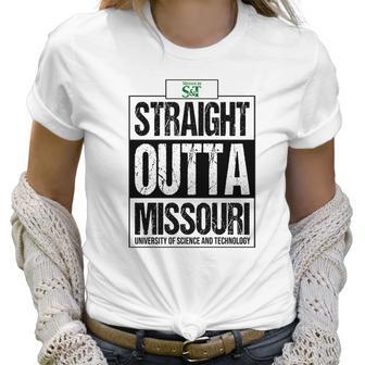 Straight Outta Missouri University Of Science And Technology Funny Gift Women T-Shirt | Favorety CA