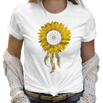 Sunflower Tribal Dreamcatcher Summer Flower Floral Design Unisex Sunflower T Sunflower Sunflower S Sunflower Gift Women T-Shirt | Favorety AU