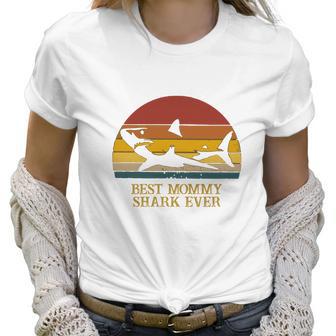 Vintage Best Mommy Shark Ever Gift For Mom Christmas Mom Gift Women T-Shirt | Favorety CA