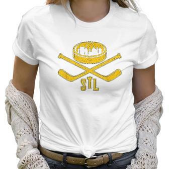 Vintage St Louis Missouri Skyline Style Hockey Retro Women T-Shirt | Favorety CA