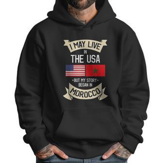 American Flag Morocco Moroccan Roots Gifts Men Hoodie | Favorety AU