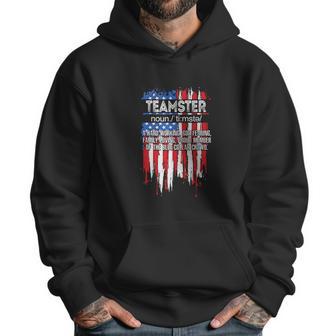 American Flag Teamster Definition Funny Fathers Day Graphic Design Printed Casual Daily Basic Men Hoodie | Favorety UK