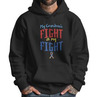 Autism Awareness Autistic Grandsons Fight Grandparent Men Hoodie | Favorety