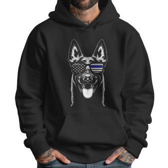 Belgian Malinois K9 Unit Thin Blue Line Flag Police Gift Cute Gift Men Hoodie | Favorety UK