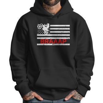 Braaap Vintage Usa American Flag Dirt Bike Men Hoodie | Favorety DE