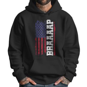 Braap American Flag Usa Patriotic Motocross Men Hoodie | Favorety