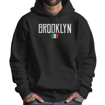 Brooklyn Italian Flag Vintage White Men Hoodie | Favorety