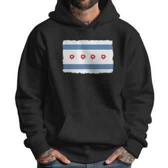 Bullet Hole Chicago Flag T-Shirts Men Hoodie | Favorety