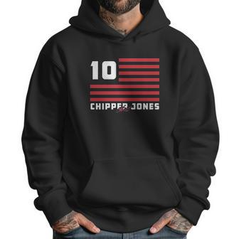 Chipper Jones Flag Stripes Men Hoodie | Favorety