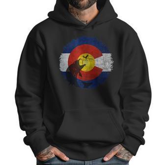 Colorado Flag With Fly Fishing Design Men Hoodie | Favorety