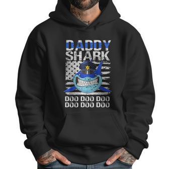 Daddy Shark Doo Doo American Flag Retro Men Hoodie | Favorety