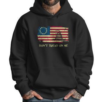 Dont Tread On Me Vintage Usa American Flag Distressed Men Hoodie | Favorety