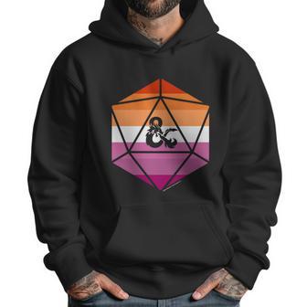 Dungeons And Dragons Lesbian Pride Flag Dice Logo Gift Graphic Design Printed Casual Daily Basic Men Hoodie | Favorety CA