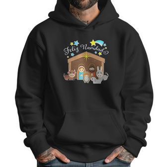 Feliz Navidad Cute Nativity Scene Men Hoodie | Favorety DE