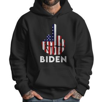 Fuck Biden Middle Finger Usa Flag Men Hoodie | Favorety