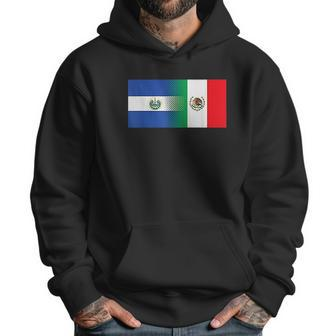 Half Mexican Half Salvadorian Flag Mexico El Salvador Men Hoodie | Favorety