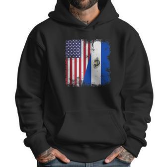 Half Salvadoran Flag Vintage El Salvador Usa Gift Men Hoodie | Favorety UK