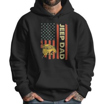 Jeep Dad American Flag Fathers Day 4Th Of July Men Hoodie | Favorety UK