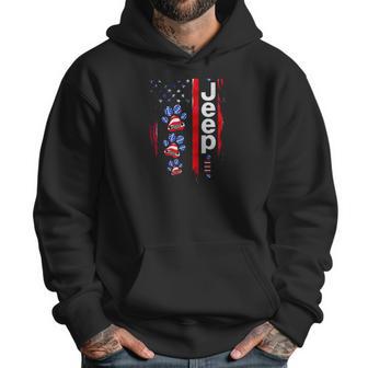 Jeep Dog Paw Print American Flag 4Th Of July Pet Car Lover Gift Men Hoodie | Favorety CA