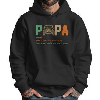 Jeep Papa Noun Like A Dad Just Way Cooler Vintage Men Hoodie | Favorety DE