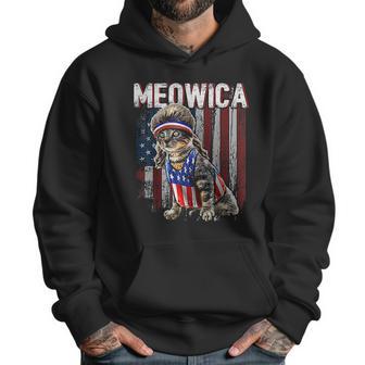 Meowica Cat Mullet American Flag Men Hoodie | Favorety