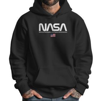 Nasa Worm Logo Insignia Symbol Usa Us Flag Graphic Men Hoodie | Favorety CA