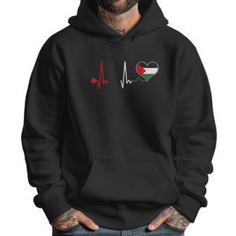 Palestine Flag Proud Palestinian Heartbeat Men Hoodie | Favorety UK