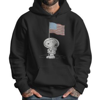 Peanuts Snoopy Astronaut American Flag 1St Step On The Moon Shirt Men Hoodie | Favorety