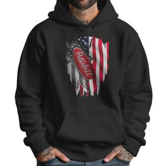 Peterbilt Logo Red Design Usa Flag American Independence Day Truck Fans Patriots Shirts Men Hoodie | Favorety