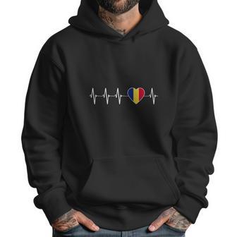 Romanian Heartbeat I Love Romania Heart Flag Men Hoodie | Favorety DE