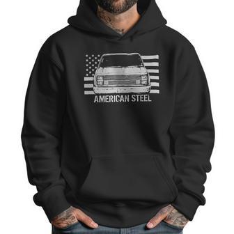 Square Body Chevy Gmc Truck And American Flag Men Hoodie | Favorety UK