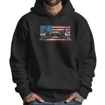 Steam Locomotive Train American Flag Men Hoodie | Favorety UK