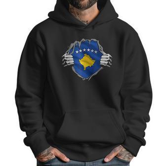 Super Kosovar Heritage Kosovo Roots Flag Gift Men Hoodie | Favorety AU