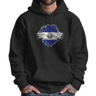 Super Salvadoran Heritage El Salvador Roots Flag Gift Men Hoodie | Favorety CA