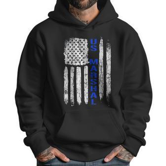 Thin Blue Line Flag American Us Marshal Men Hoodie | Favorety AU