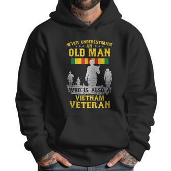 Mens Never Underestimate An Old Man Vietnam Veteran Gift Graphic Design Printed Casual Daily Basic Men Hoodie | Favorety