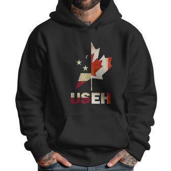 Useh Leaf Canadian American Flag Canada Usa Gift Men Hoodie | Favorety CA