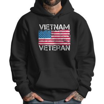 Vietnam Veteran Vintage Us Flag Military Vet Gift Men Hoodie | Favorety CA