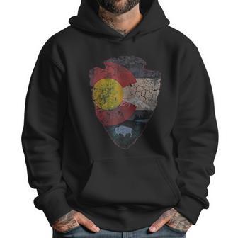 Vintage Colorado Flag Arrowhead Retro Fade Men Hoodie | Favorety CA