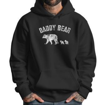 Vintage Daddy Bear With 2 Two Cubs Dad Father Papa Gift Men Hoodie | Favorety UK