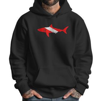 Vintage Shark Scuba Dive Diver Down Flag Emoji Men Hoodie | Favorety AU