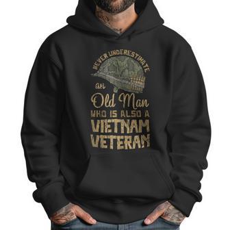 Vintage Veteran Grandpa Proud Army Vietnam Veteran Old Man Men Hoodie | Favorety