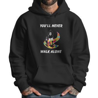 You Never Walk Alone Austim Awareness Dad And Son Men Hoodie | Favorety UK