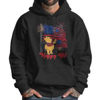 Winnie The Pooh Happy 4Th July American Flag Men Hoodie | Favorety