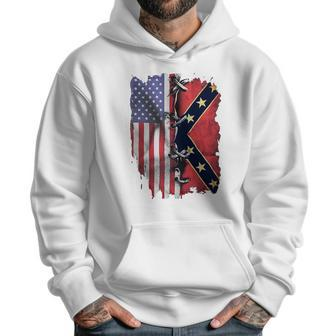 America Flag Confederate Battle Flag Shirt Men Hoodie | Favorety