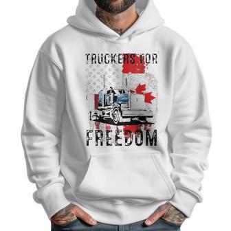 American Flag Canada Flag Freedom Awesome 2022 Gift Men Hoodie | Favorety