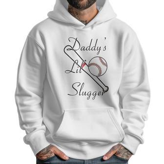 Daddy Lil Slugger Baseball Dad Fathers Day Men Hoodie | Favorety UK