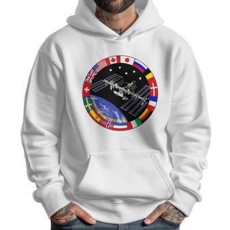 International Space Station T-Shirt Nasa Iss Flag Logo Men Hoodie | Favorety UK