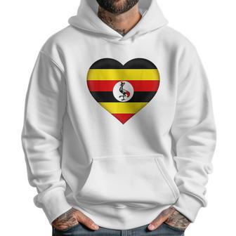 I Love Uganda Ugandan Flag Heart Men Hoodie | Favorety UK